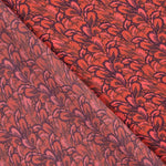 Cetim Estampado Floral Vermelho - Ribes y Casals