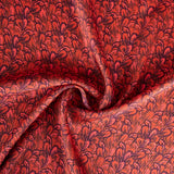 Cetim Estampado Floral Vermelho - Ribes y Casals