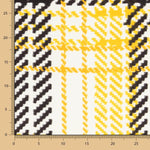 Cetim Estampado Pé de Galo Amarelo - Ribes y Casals