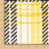 Cetim Estampado Pé de Galo Amarelo - Ribes y Casals