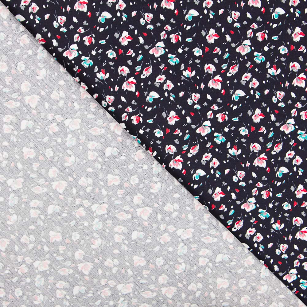 Popeline Viscose Greto Preto - Ribes y Casals