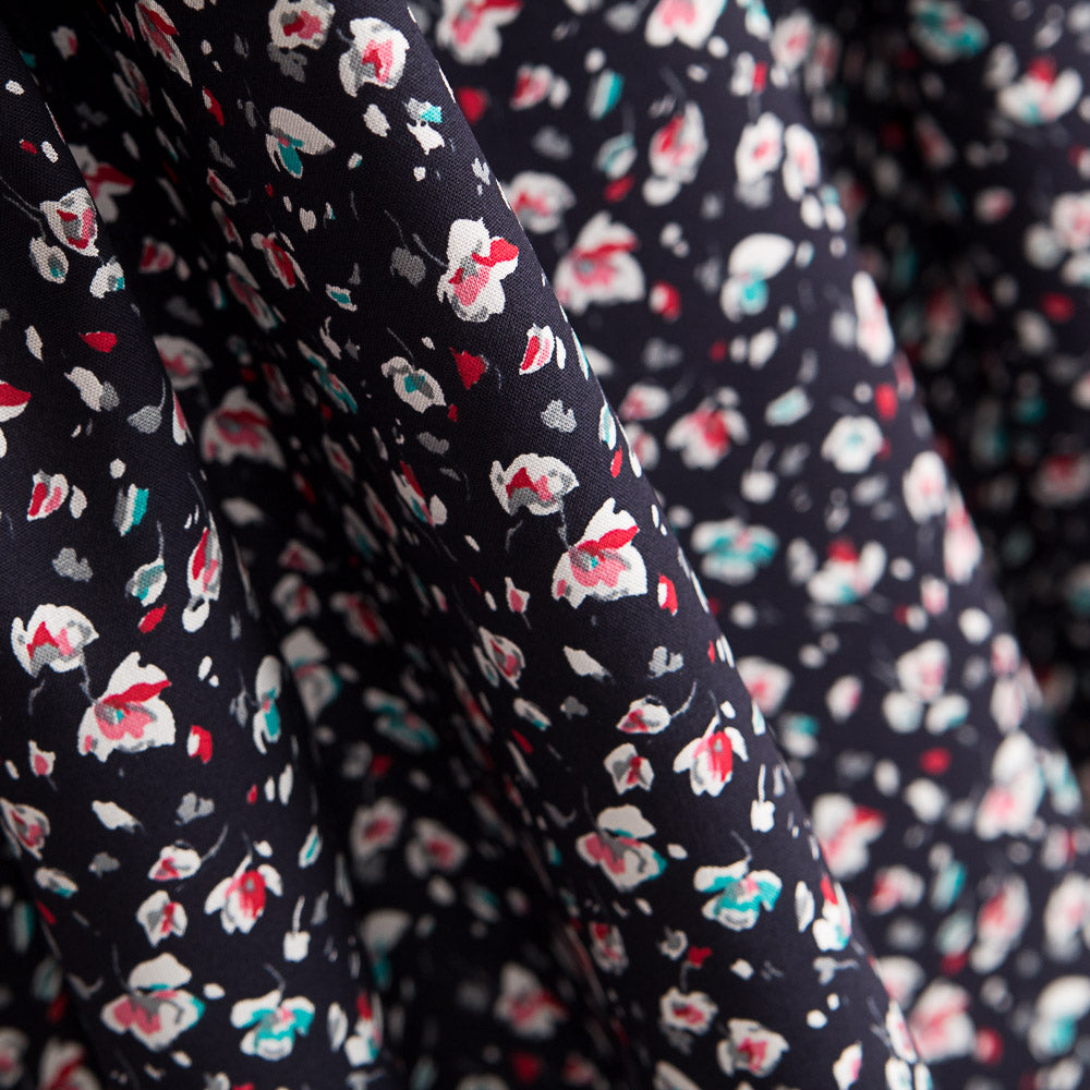 Popeline Viscose Greto Preto - Ribes y Casals