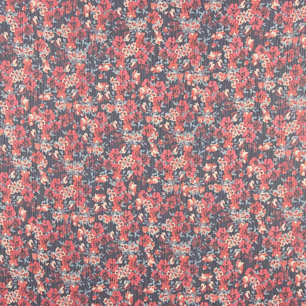 Gaze Poliéster Flores Grana - Ribes y Casals