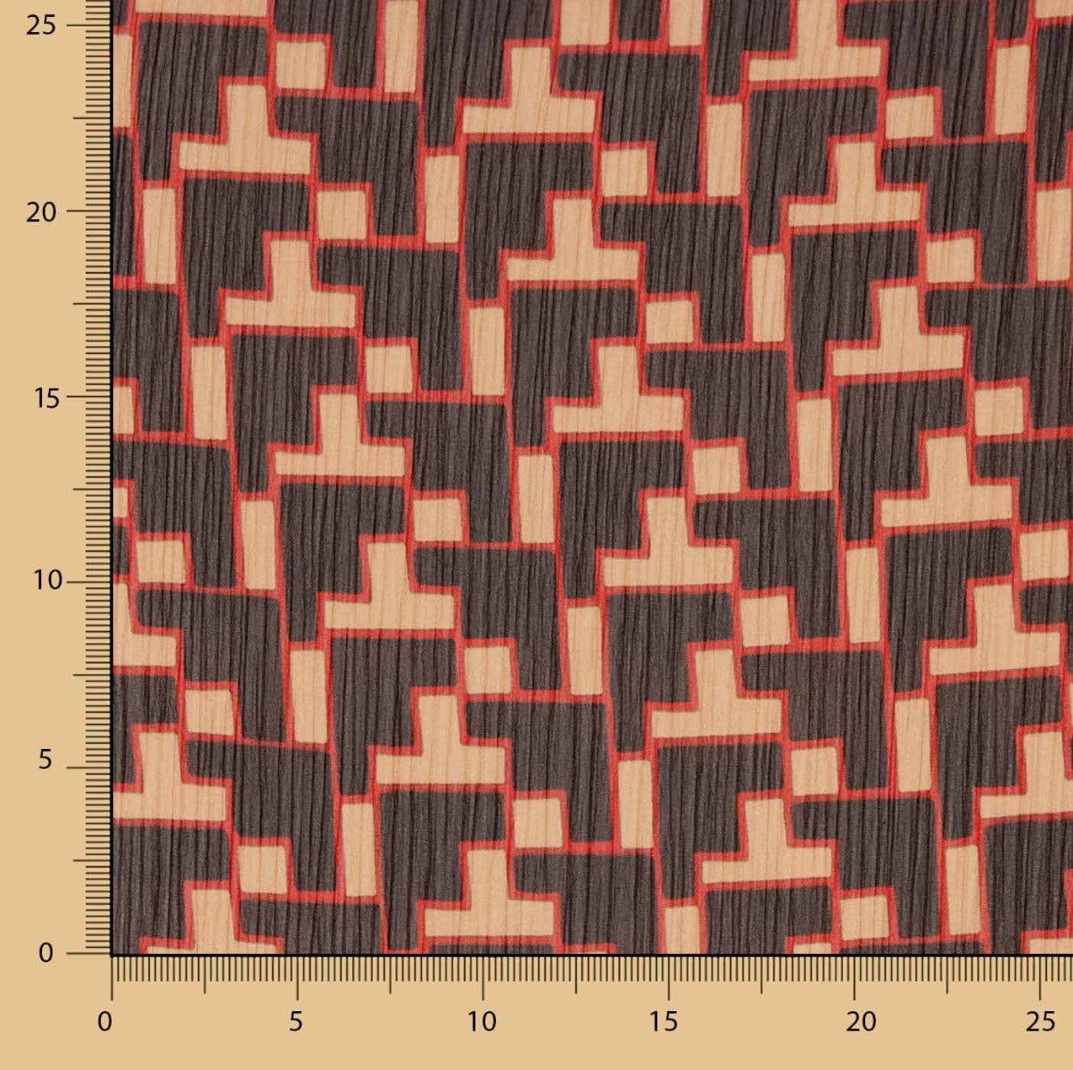 Bambula Poliéster Trigonométrica Marrom - Ribes y Casals