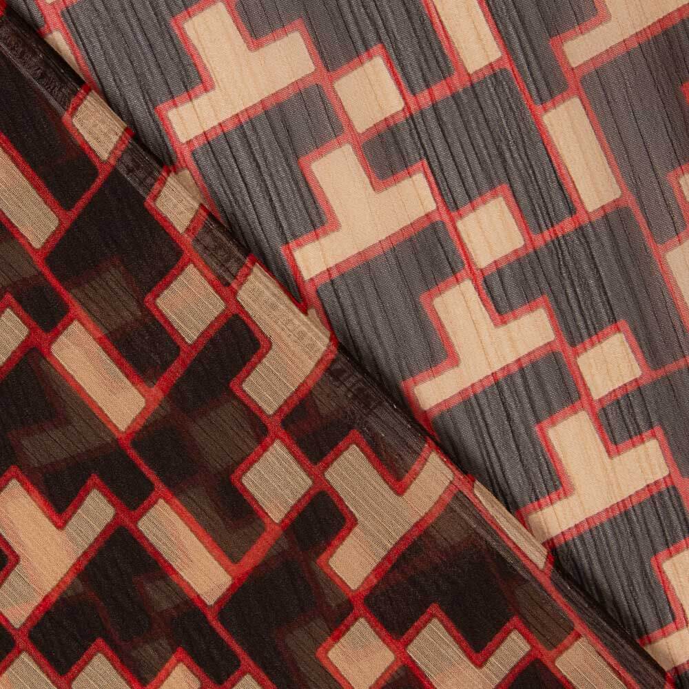 Bambula Poliéster Trigonométrica Marrom - Ribes y Casals