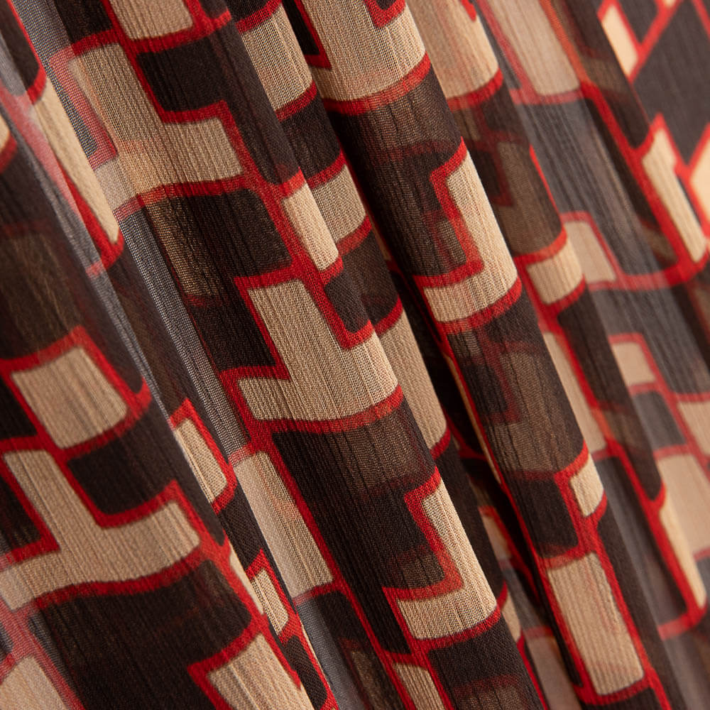 Bambula Poliéster Trigonométrica Marrom - Ribes y Casals