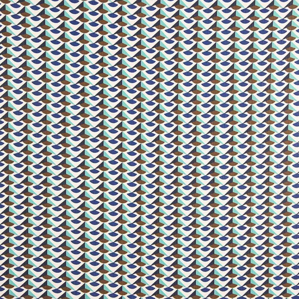 Bambula Poliéster Geo Verde Água - Ribes y Casals