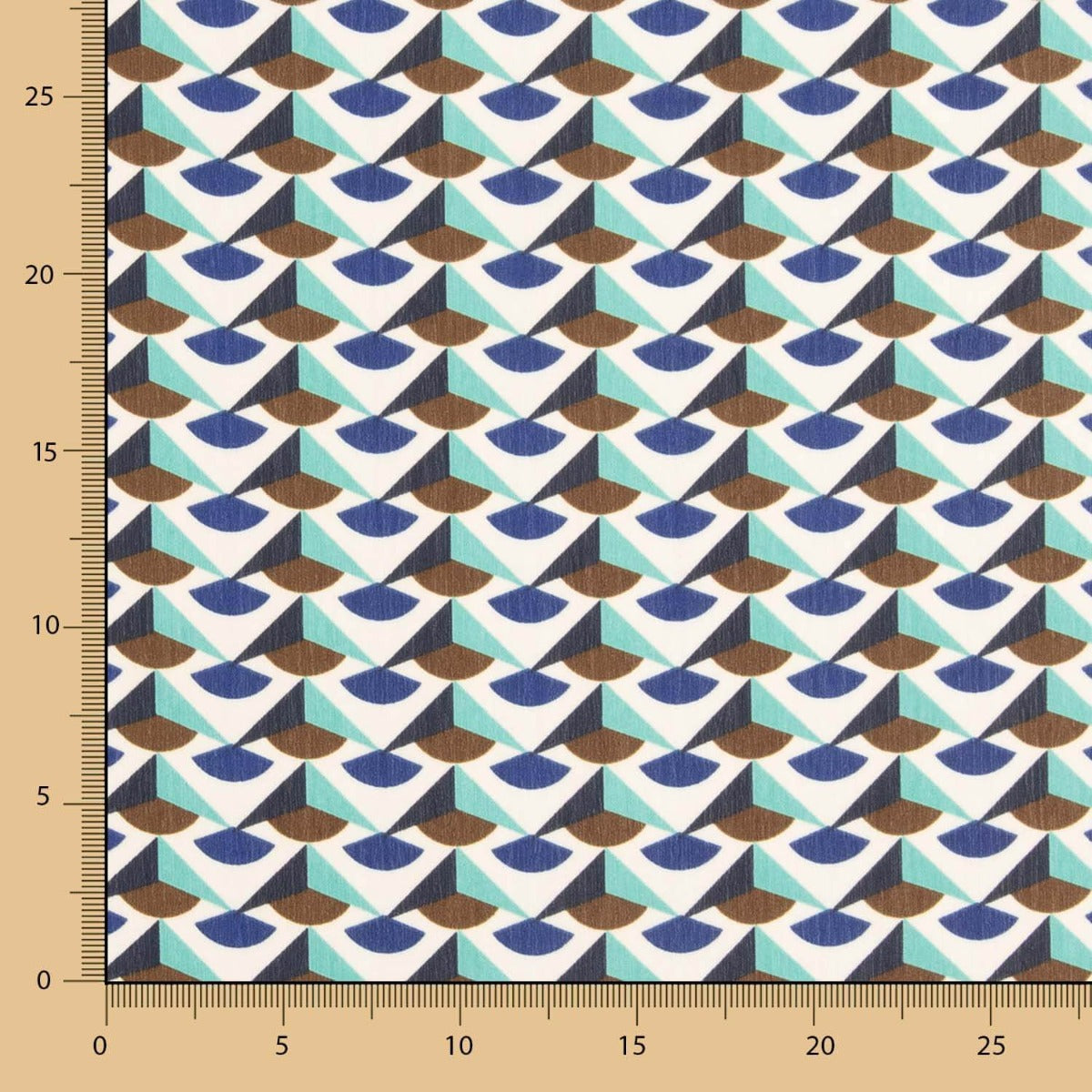 Bambula Poliéster Geo Verde Água - Ribes y Casals