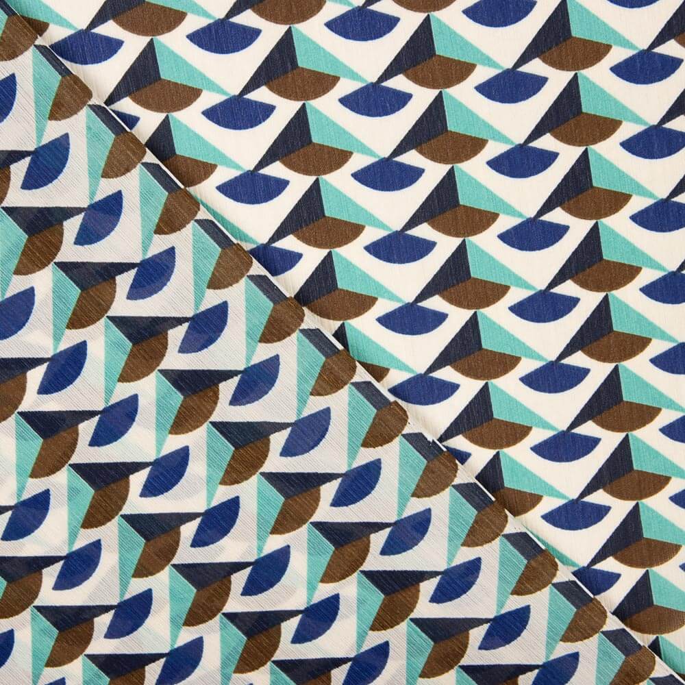 Bambula Poliéster Geo Verde Água - Ribes y Casals