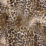 Georgette Leopardo Estampado Marrom - Ribes y Casals