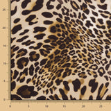 Georgette Leopardo Estampado Marrom - Ribes y Casals