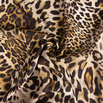 Georgette Leopardo Estampado Marrom - Ribes y Casals