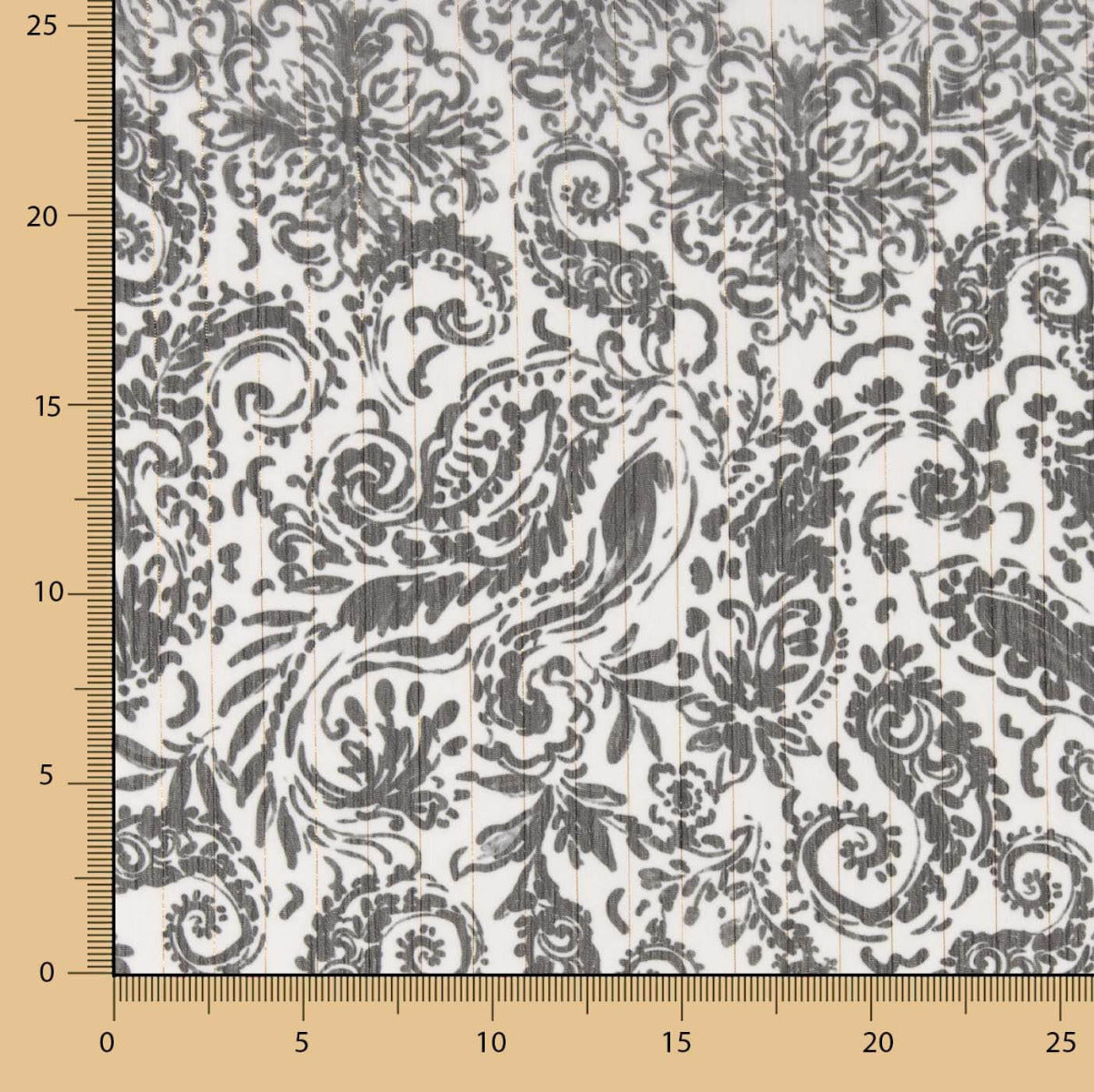 Gaze Lurex Caxemira Preto - Ribes y Casals