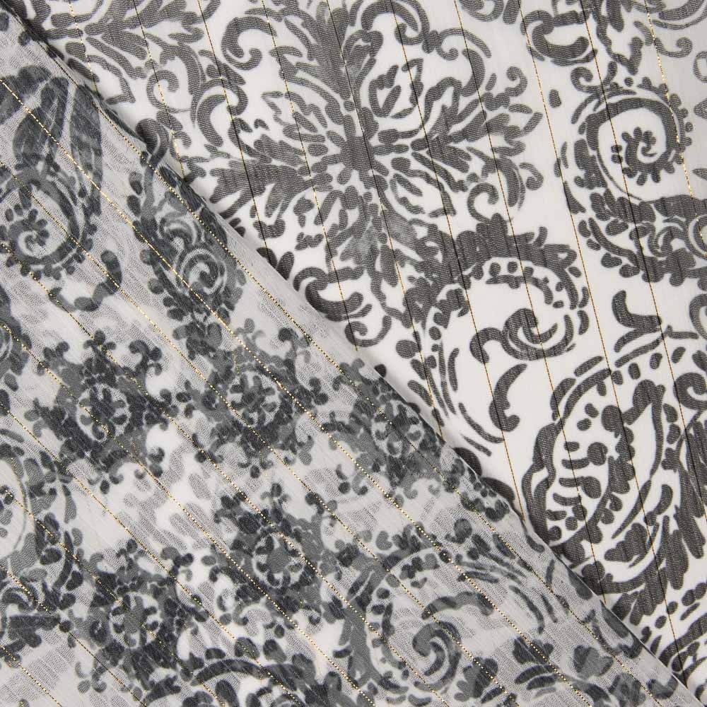 Gaze Lurex Caxemira Preto - Ribes y Casals