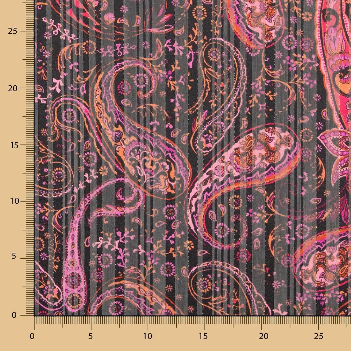 Gaze Lurex Cachemire Fuchsia - Ribes y Casals