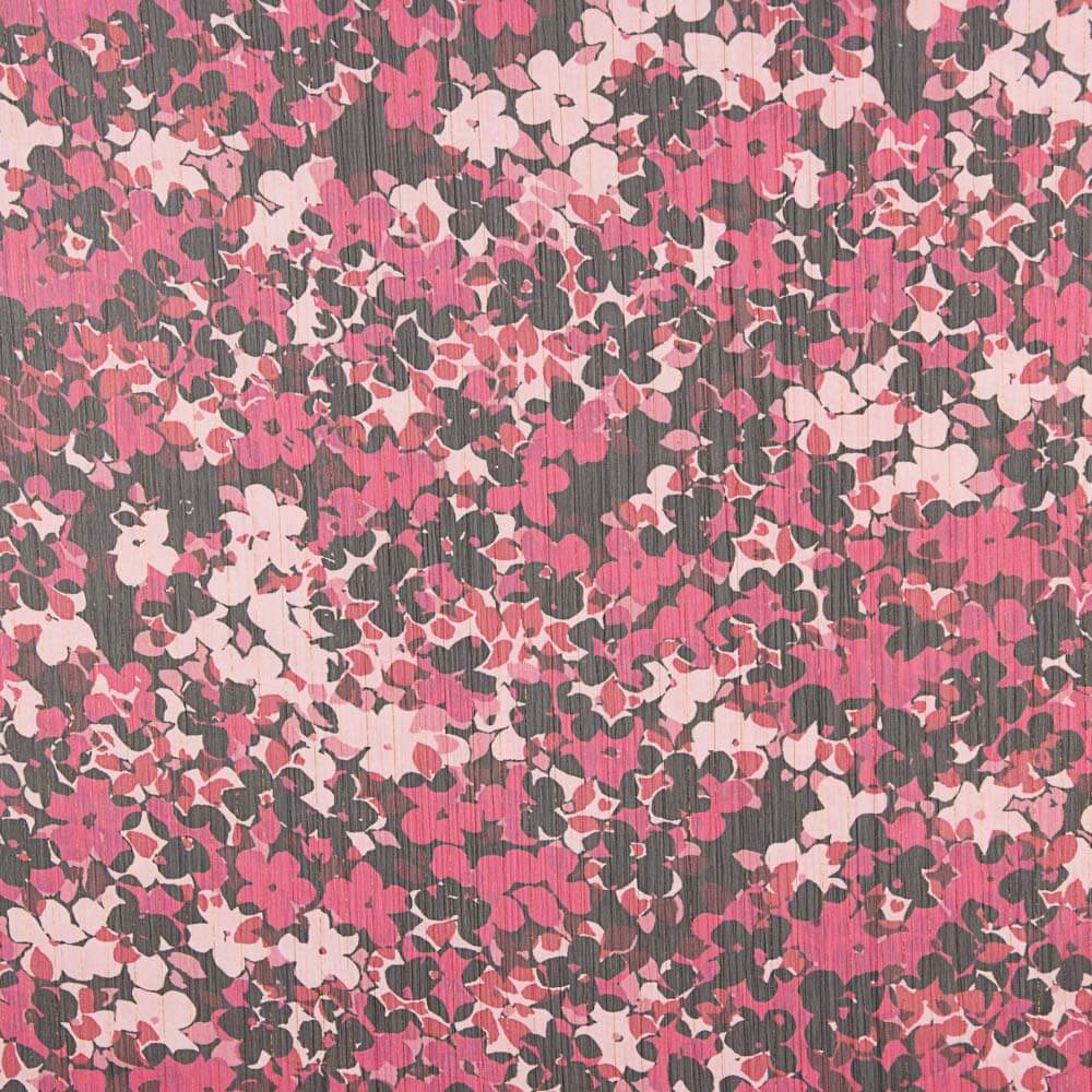 Gaze Lurex Flor Manga Fuchsia - Ribes y Casals