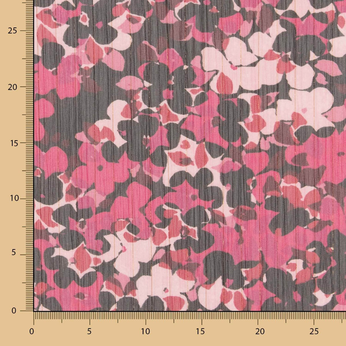 Gaze Lurex Flor Manga Fuchsia - Ribes y Casals