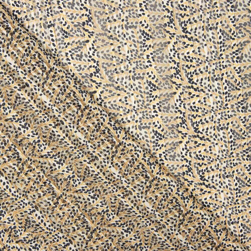 Gaze Lurex Manchado Bege - Ribes y Casals