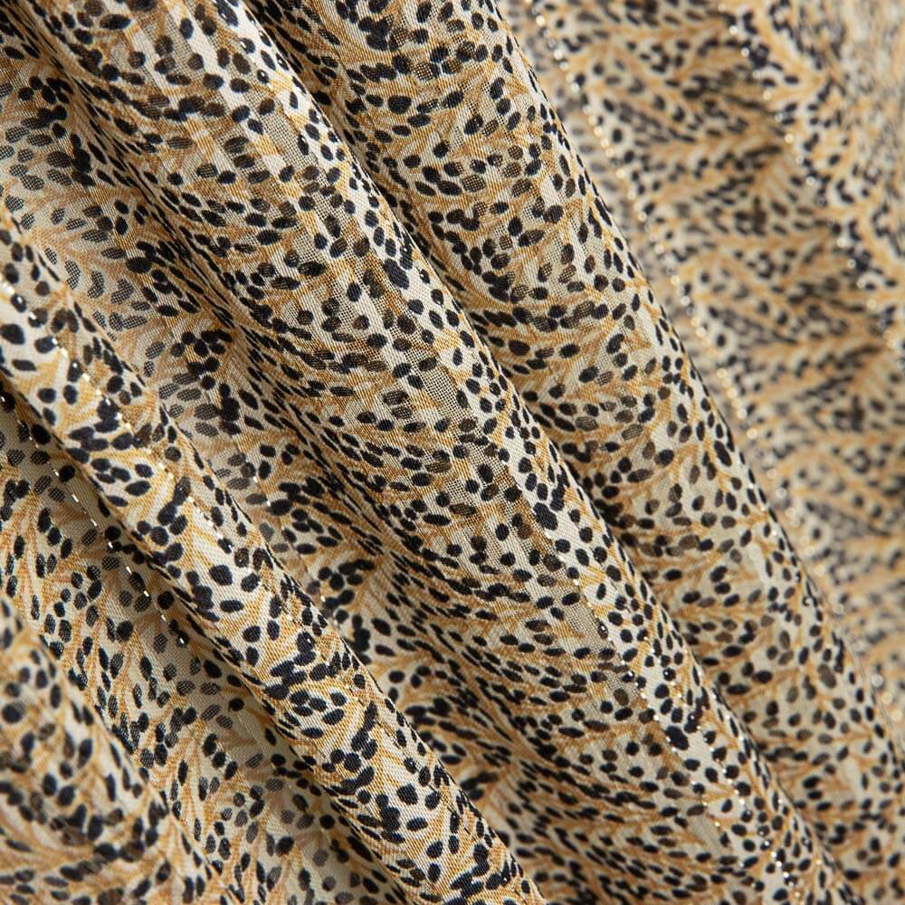 Gaze Lurex Manchado Bege - Ribes y Casals