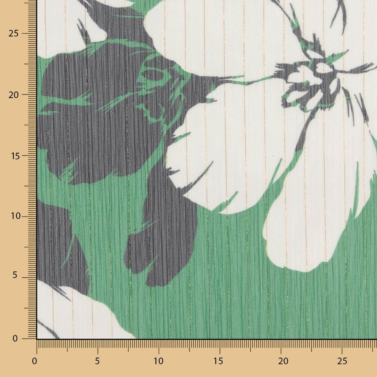 Retal Gasa Lurex Maxi Flor Verde 170x140 cm - Ribes y Casals