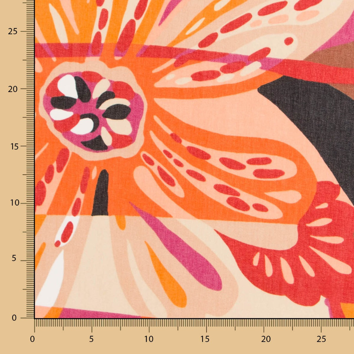 Gaze de Poliéster Maxi Flor Laranja - Ribes y Casals