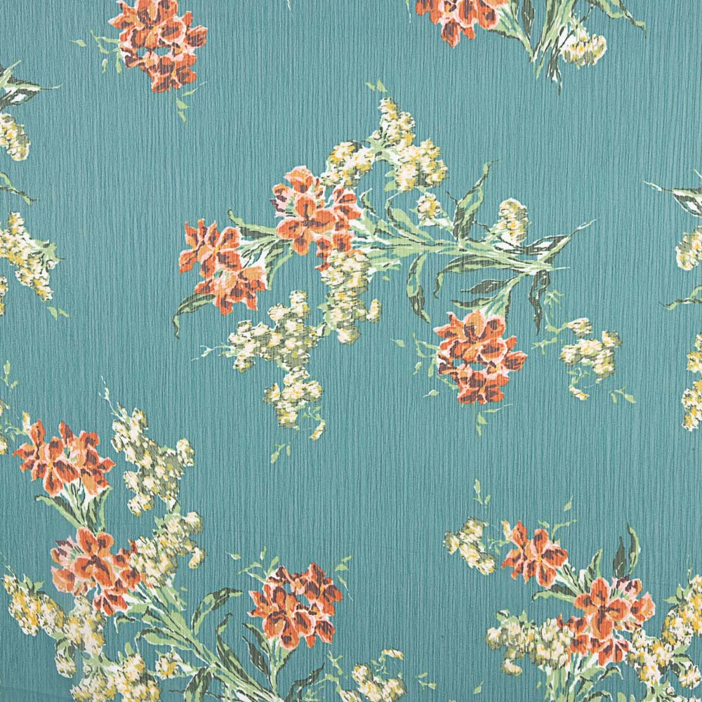 Gaze Poliéster Flor Verde Garrafa - Ribes y Casals