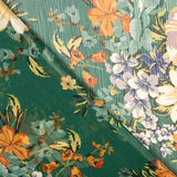 Gaze Poliéster Verde Jardim Flor - Ribes y Casals