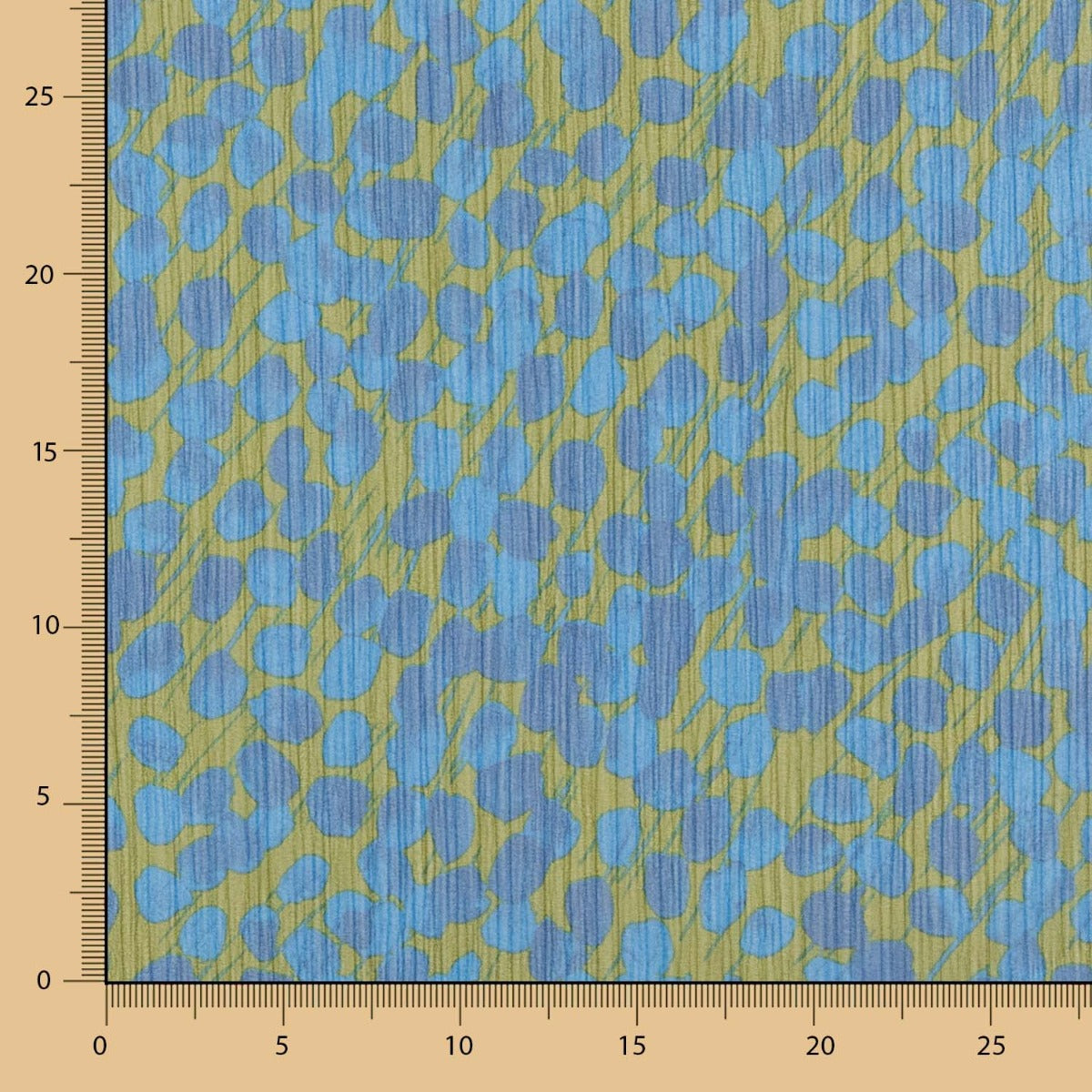 Bambula Poliéster Flores Azul - Ribes y Casals