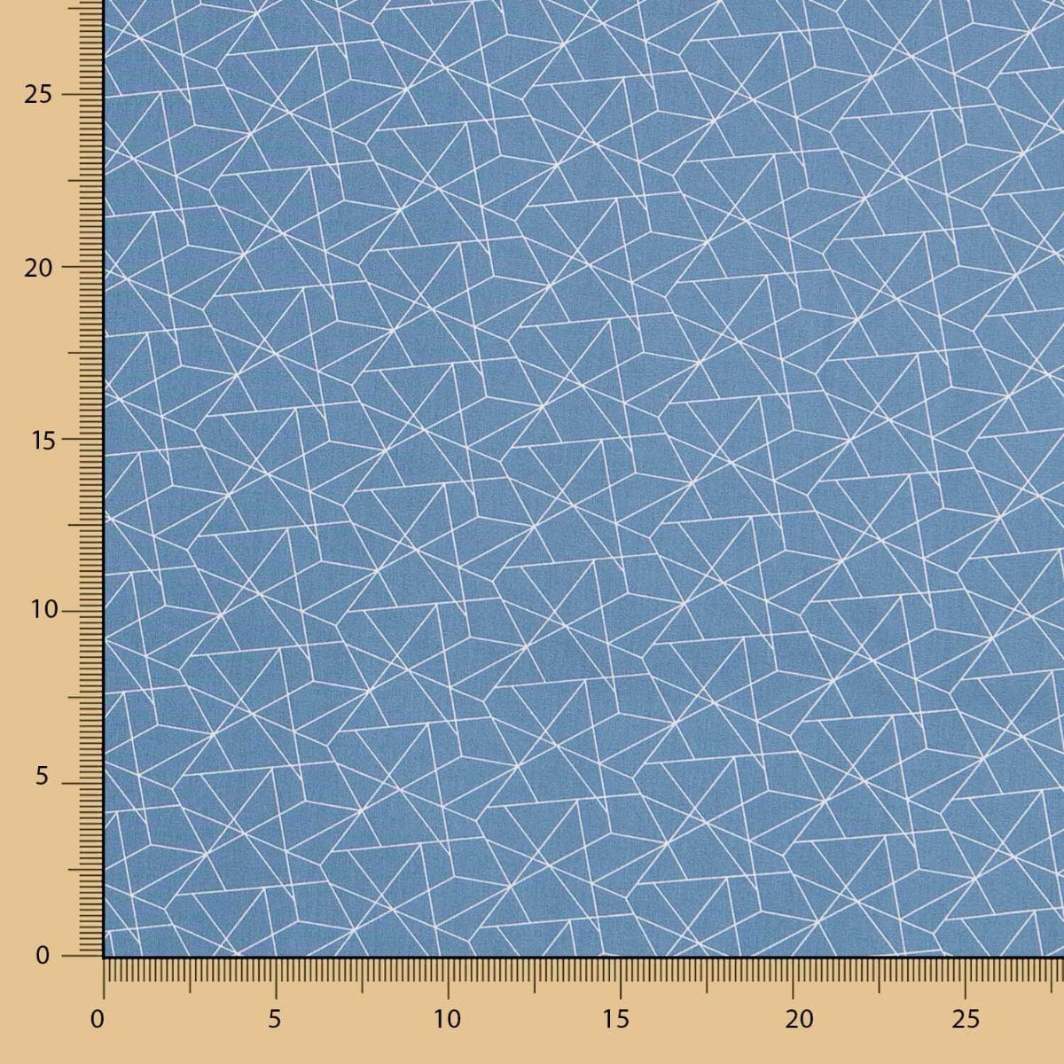 Popelín Pictograma Azul Denim - Ribes y Casals