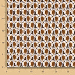 Popelín Algodón Geométrico Marrón - Ribes y Casals