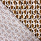 Popelín Algodón Geométrico Marrón - Ribes y Casals