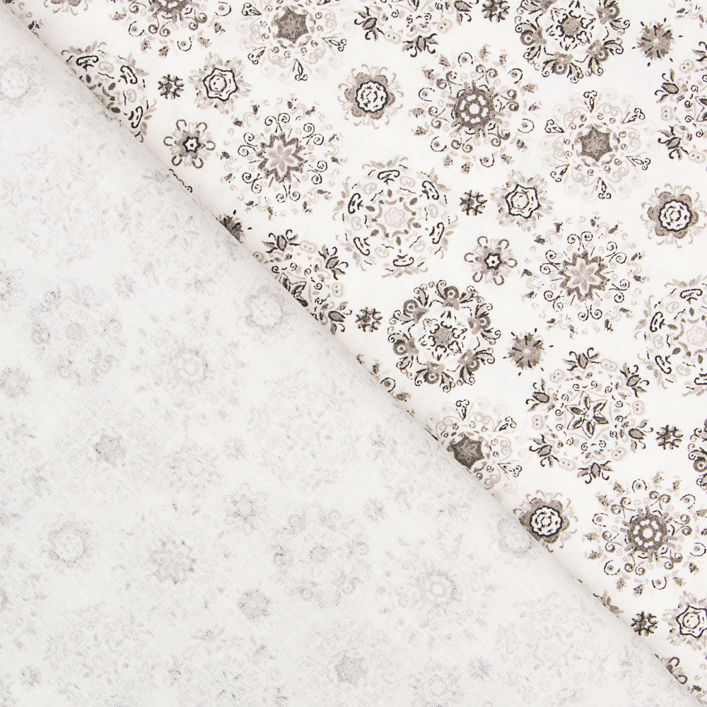 Algodão Flor Sonho Cinzento - Ribes y Casals