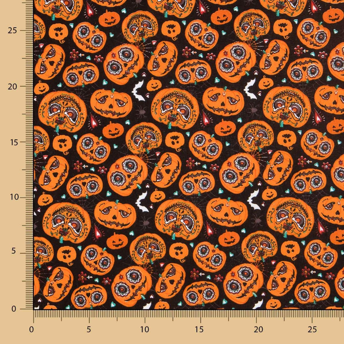 Retal Popelín Halloween Calabazas Oeko-Tex® 180x140 cm - Ribes y Casals