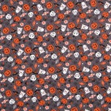 Popeline Halloween Abóboras Fantasma Cinzento Oeko-Tex® - Ribes y Casals