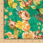 Cetim Jacquard Cretonne Verde - Ribes y Casals