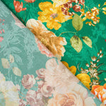 Cetim Jacquard Cretonne Verde - Ribes y Casals