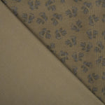 Bombazina Algodão Flor Cáqui - Ribes y Casals