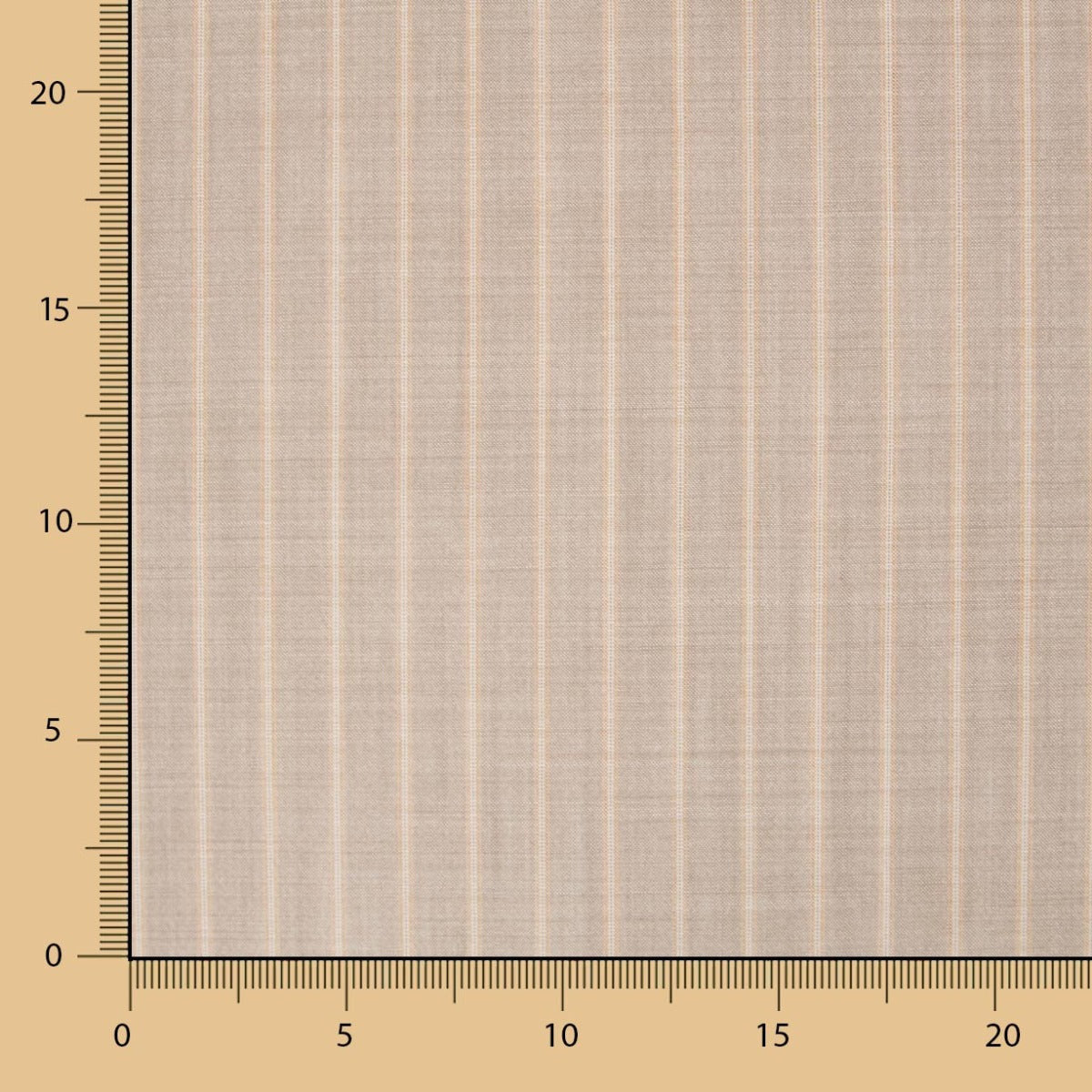 Tecido Lã Fria Riscas Diplomáticas Bege - Ribes y Casals