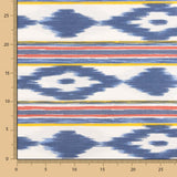 Tecido Estampa Maiorquina Tricolor Azul - Ribes y Casals