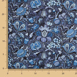 Tecido Liberty Maxi Estampado Azul - Ribes y Casals