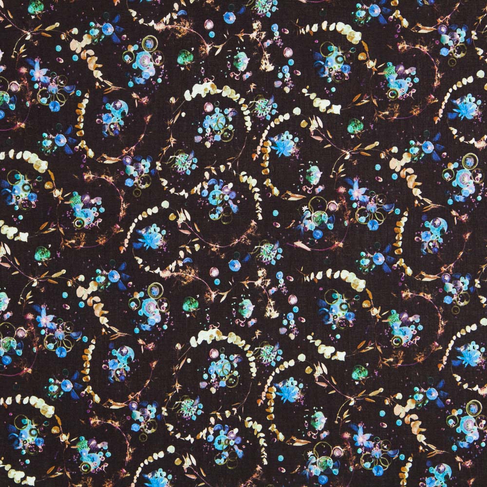 Tecido Liberty Barroco Preto - Ribes y Casals