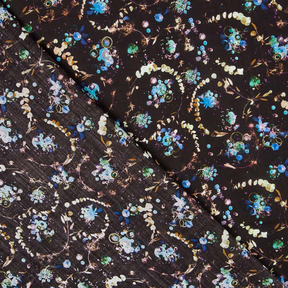 Tecido Liberty Barroco Preto - Ribes y Casals