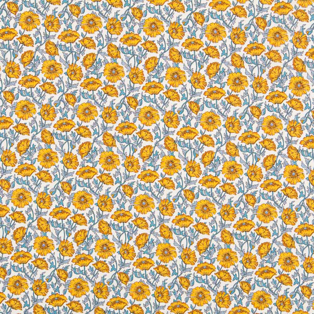 Tecido Liberty Flores Ocre - Ribes y Casals