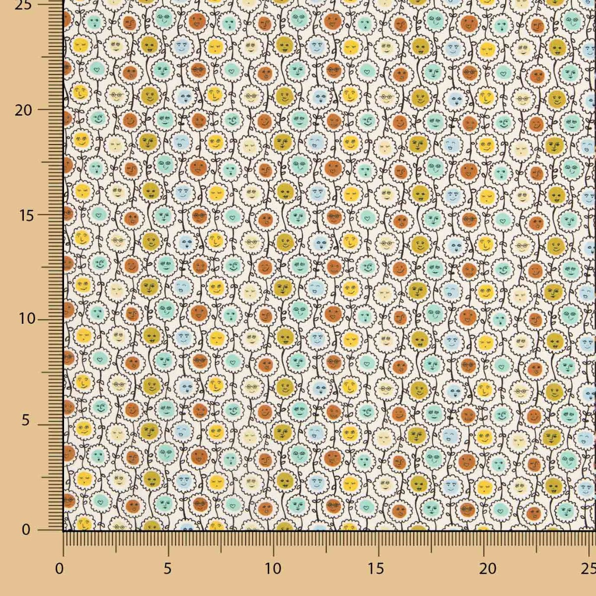 Tecido Liberty Happy Flowers - Ribes y Casals