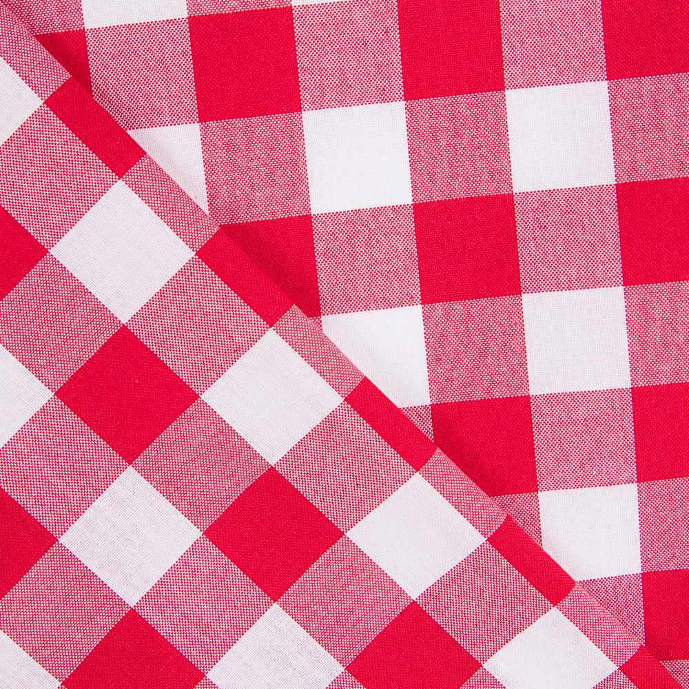 Tecido Toalha de Mesa Xadrez Vermelho - Ribes y Casals