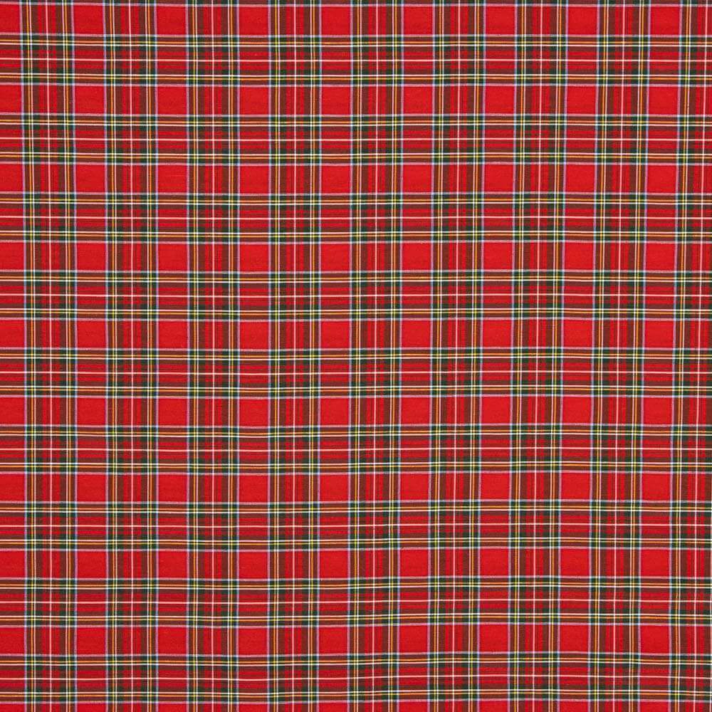 Tela Mantel Navidad Tartán Mini Rojo - Ribes y Casals