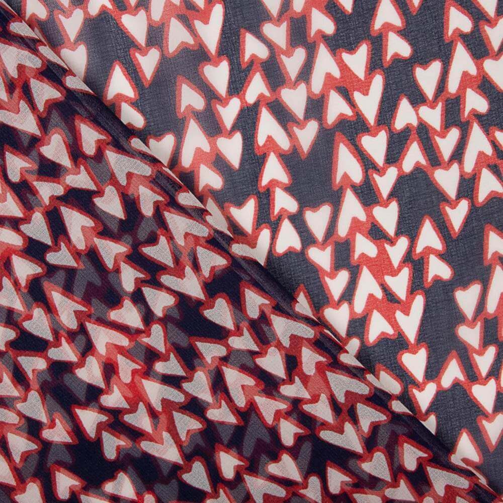 Gaze Poliéster Corações - Ribes y Casals