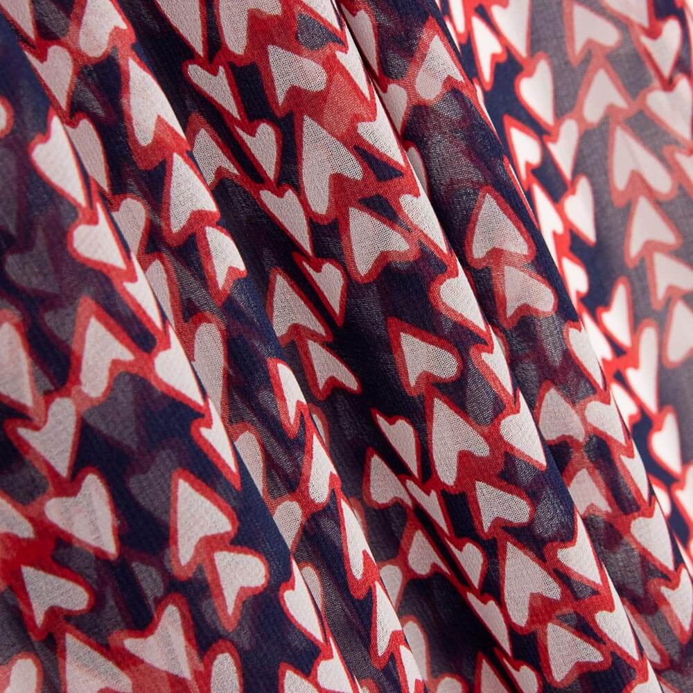 Gaze Poliéster Corações - Ribes y Casals