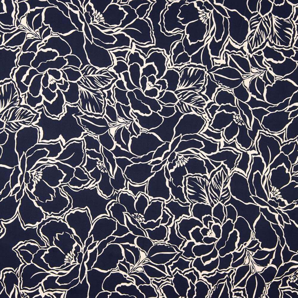 Viscose Flor Marinho Bicolor - Ribes y Casals