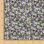 Tecido de Poliéster Spandex Flores Malva - Ribes y Casals